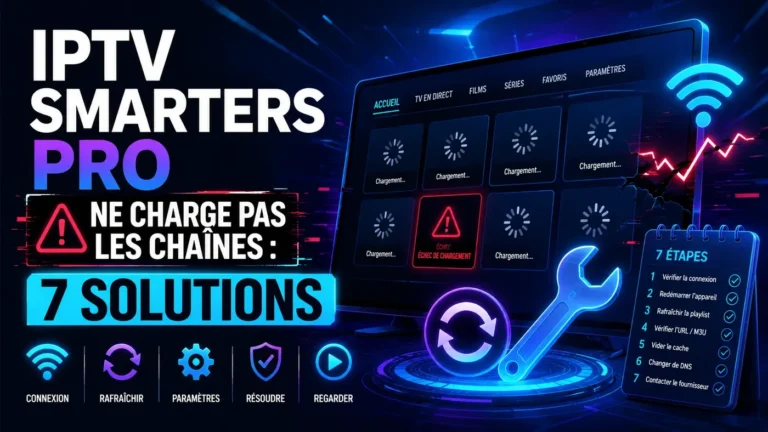 IPTV Smarters Pro ne charge pas les chaînes avec écran de chargement, erreur et 7 solutions de dépannage