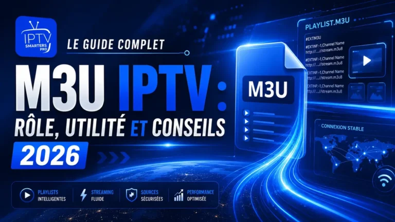 M3U IPTV : rôle, utilité et conseils 2026 avec playlist numérique, streaming fluide et interface IPTV moderne