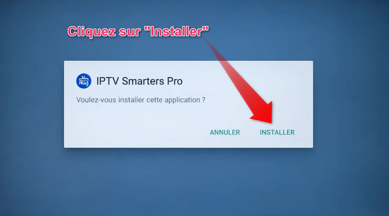 IPTV Smarters Pro sur Firestick - cliquer sur installer