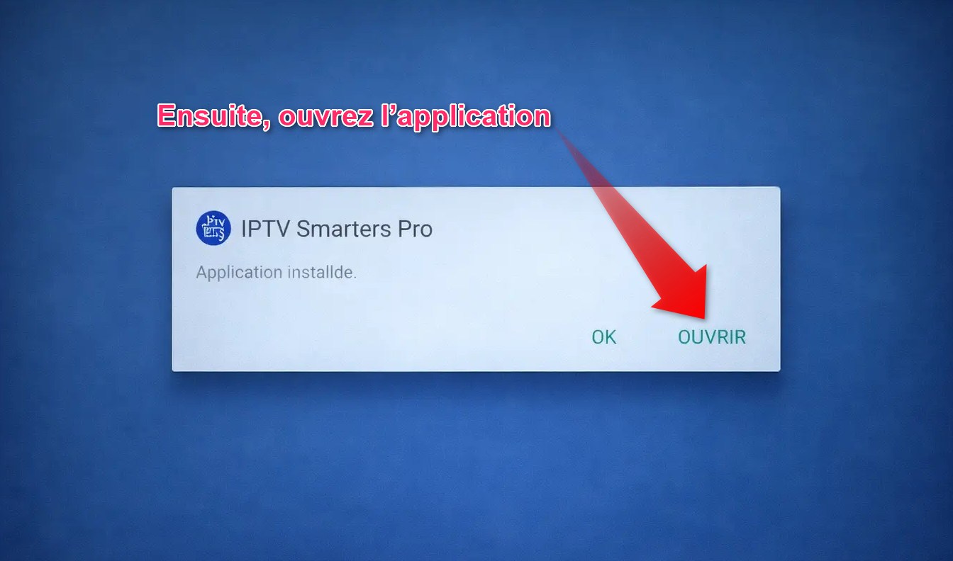 IPTV Smarters Pro sur Firestick - ouvrir application