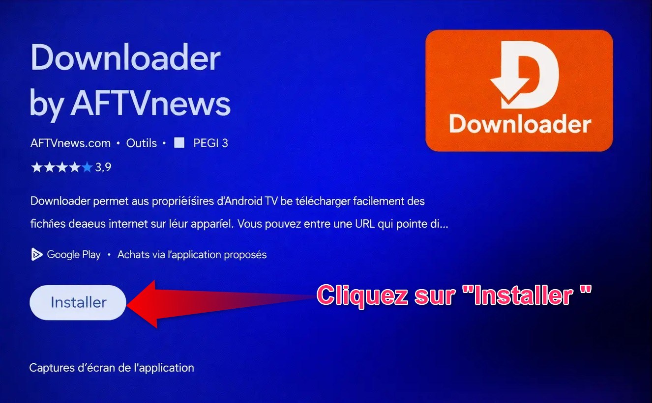IPTV Smarters Pro sur Android TV - installer Downloader