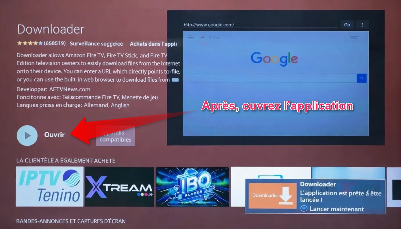 IPTV Smarters Pro sur Firestick - ouvrir Downloader