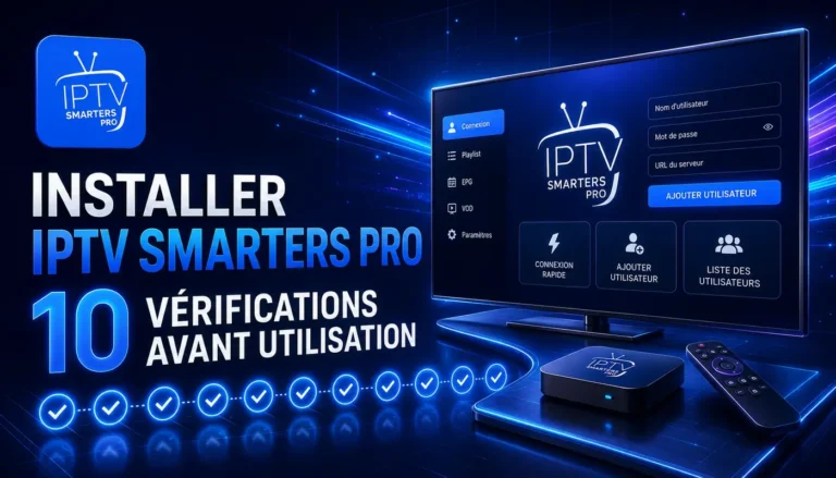 Installer IPTV Smarters Pro avec 10 vérifications avant utilisation