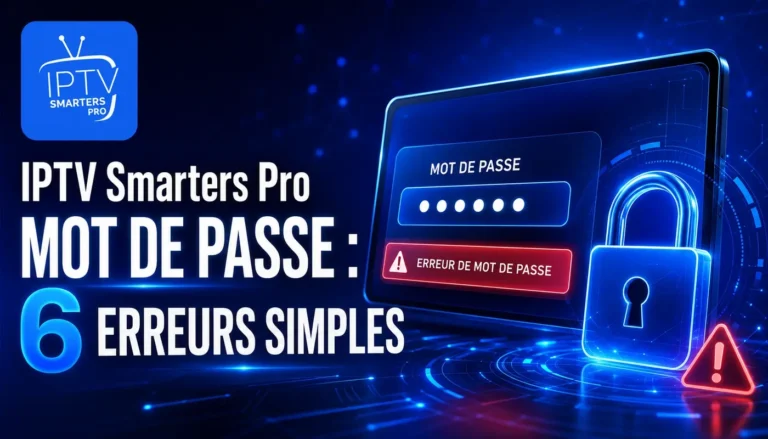 IPTV Smarters Pro mot de passe et 6 erreurs simples à corriger