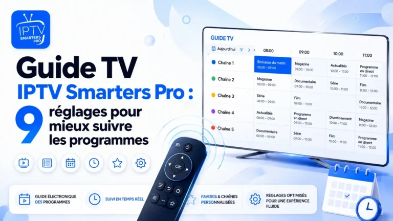Guide TV IPTV Smarters Pro : 9 réglages pour mieux suivre les programmes