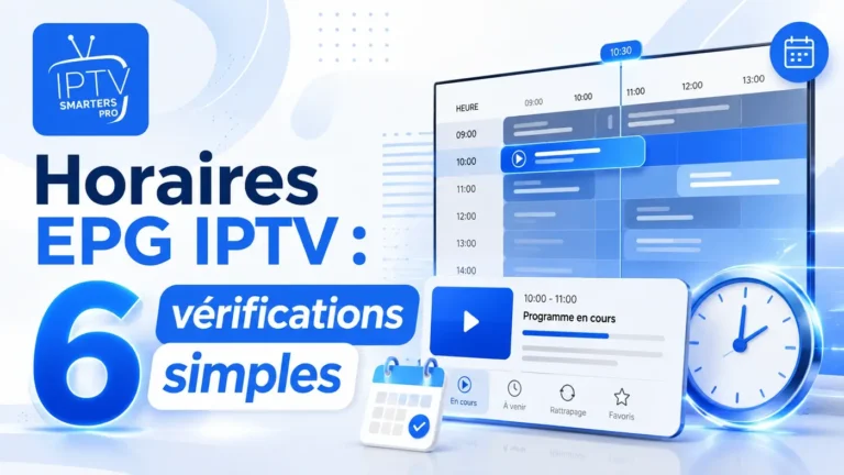 Horaires EPG IPTV : 6 vérifications simples pour vérifier le guide des programmes