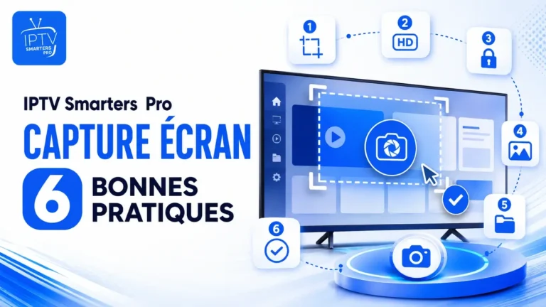 IPTV Smarters Pro capture écran avec 6 bonnes pratiques illustrées