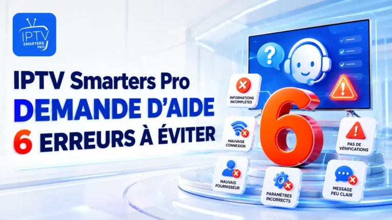 IPTV Smarters Pro demande d’aide : 6 erreurs à éviter