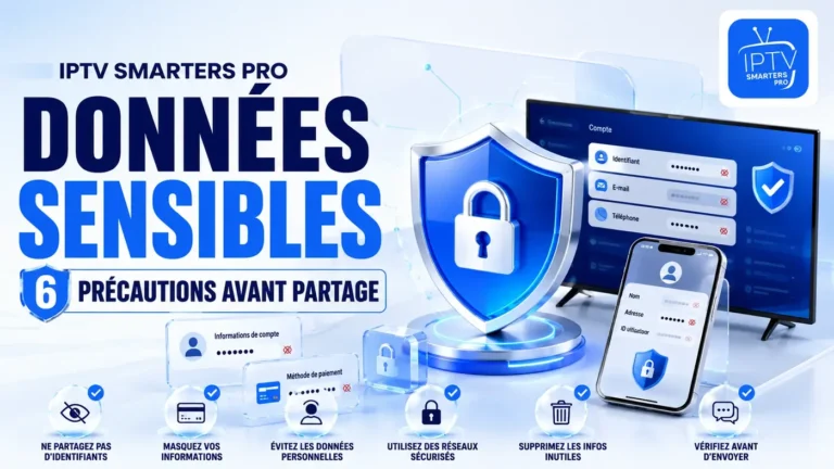IPTV Smarters Pro données sensibles : 6 précautions avant partage