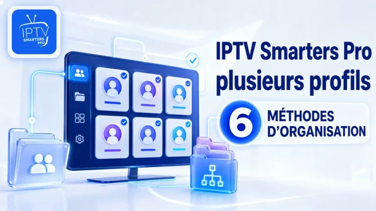 IPTV Smarters Pro plusieurs profils avec 6 méthodes d’organisation