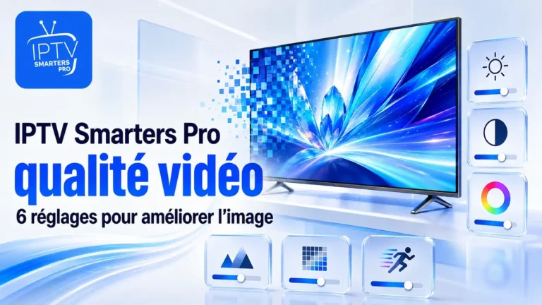 IPTV Smarters Pro qualité vidéo avec 6 réglages pour améliorer l’image