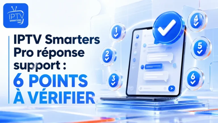 IPTV Smarters Pro réponse support : 6 points à vérifier