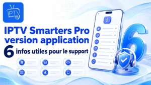 IPTV Smarters Pro version application avec 6 informations utiles pour contacter le support