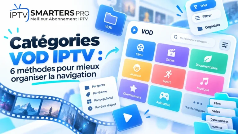 Catégories VOD IPTV pour mieux organiser la navigation entre films et séries