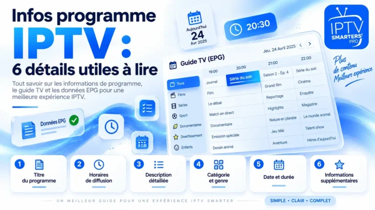 Infos programme IPTV : 6 détails utiles à lire