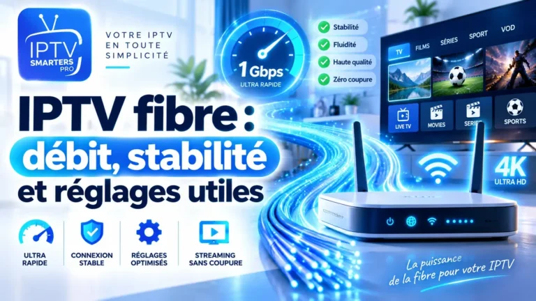 IPTV fibre : débit, stabilité et réglages utiles