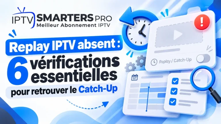 Replay IPTV absent : 6 vérifications essentielles pour retrouver le Catch-Up